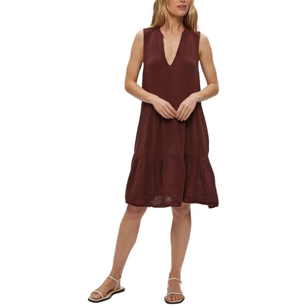 Michael Stars Womens Daisy Fitted Dress, Brown